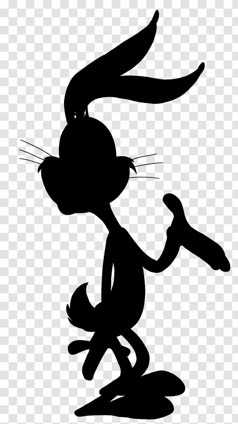 Clip Art Illustration Silhouette Character Line - Blackandwhite - Tail Transparent PNG