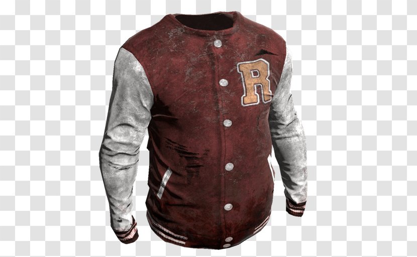 Leather Jacket Maroon - Sleeve Transparent PNG