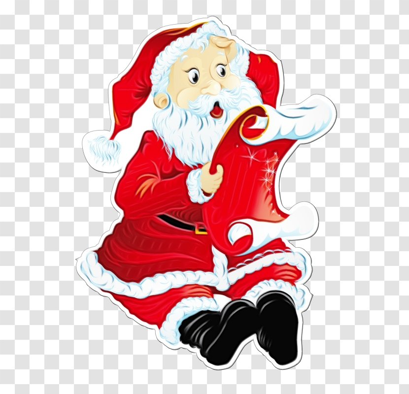 Santa Claus - Watercolor - Christmas Fictional Character Transparent PNG