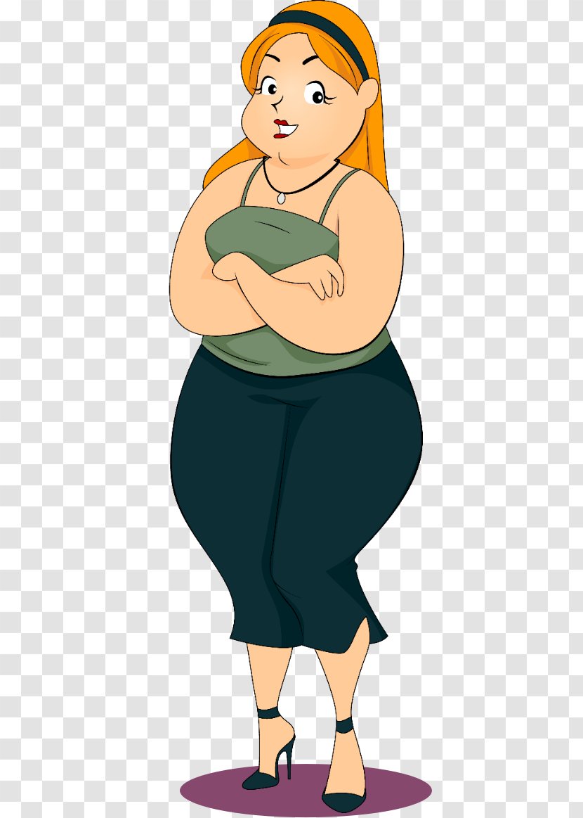 Adipose Tissue Cartoon Obesity Illustration - Flower - Fat Women Transparent PNG