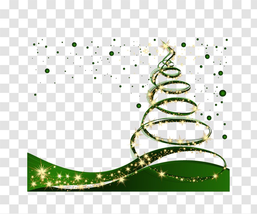 Christmas Tree Card Decoration Clip Art - Pattern - Outline Transparent PNG