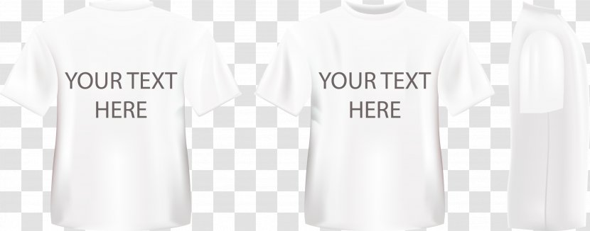 T-shirt White Sleeve Logo - Active Shirt - Fashion Design Vector Material Transparent PNG