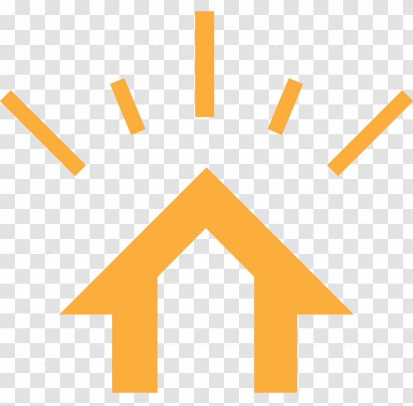 Solar Power Electricity House Logo - Diagram - Building Elevation Transparent PNG