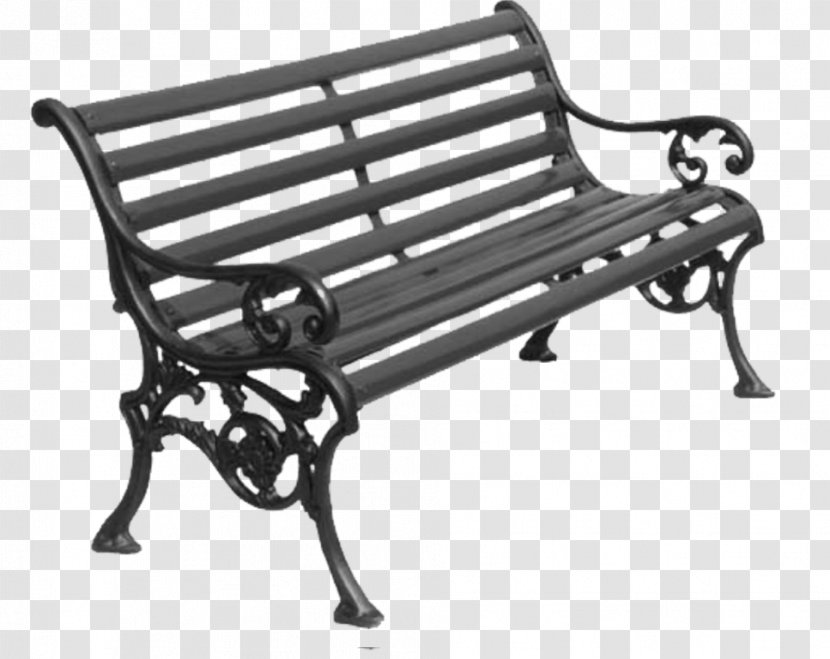 Garden Furniture Wrought Iron Bench - Cast Transparent PNG