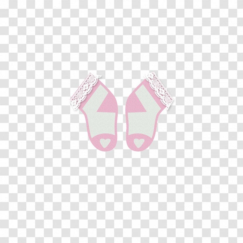 Footwear Shoe Sandal Pink M Font - Socks Transparent PNG