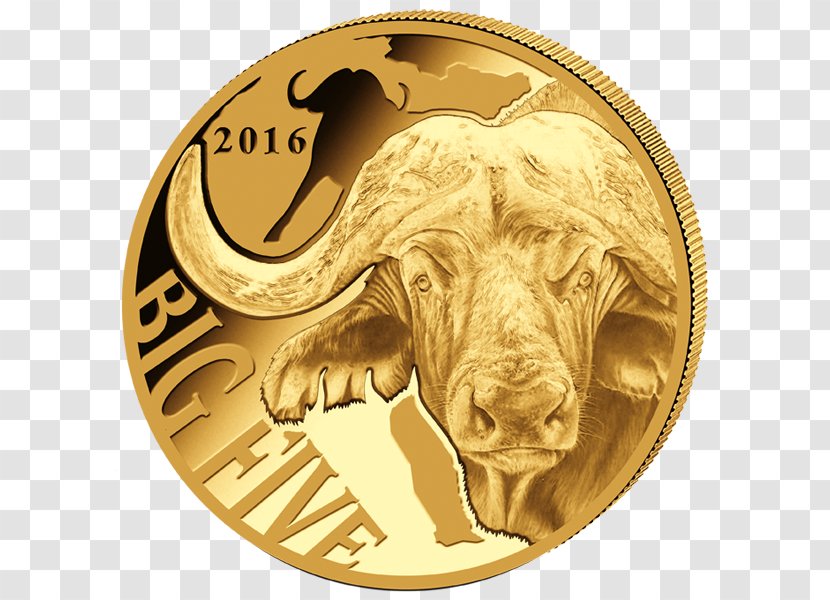 Gold Coin Big Five Game African Buffalo Leopard - Ounce - Variation Elephant Transparent PNG