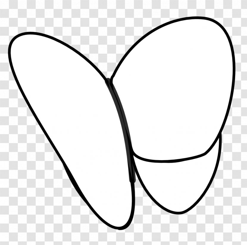 Butterfly Black And White Drawing Line Art Clip - Flower - Inkscape Transparent PNG