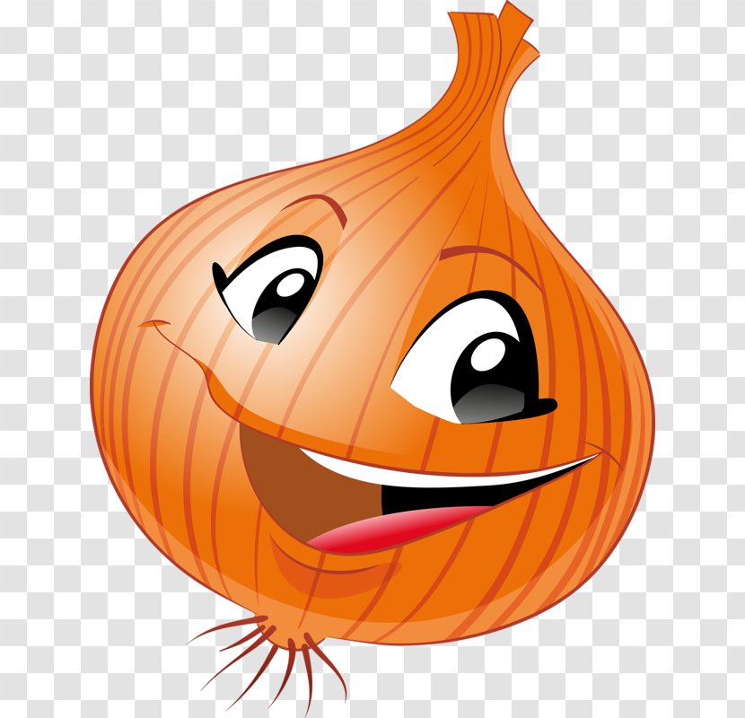Vegetable Fruit Onion - Jack O Lantern - Hand-drawn Cartoon Orange Transparent PNG