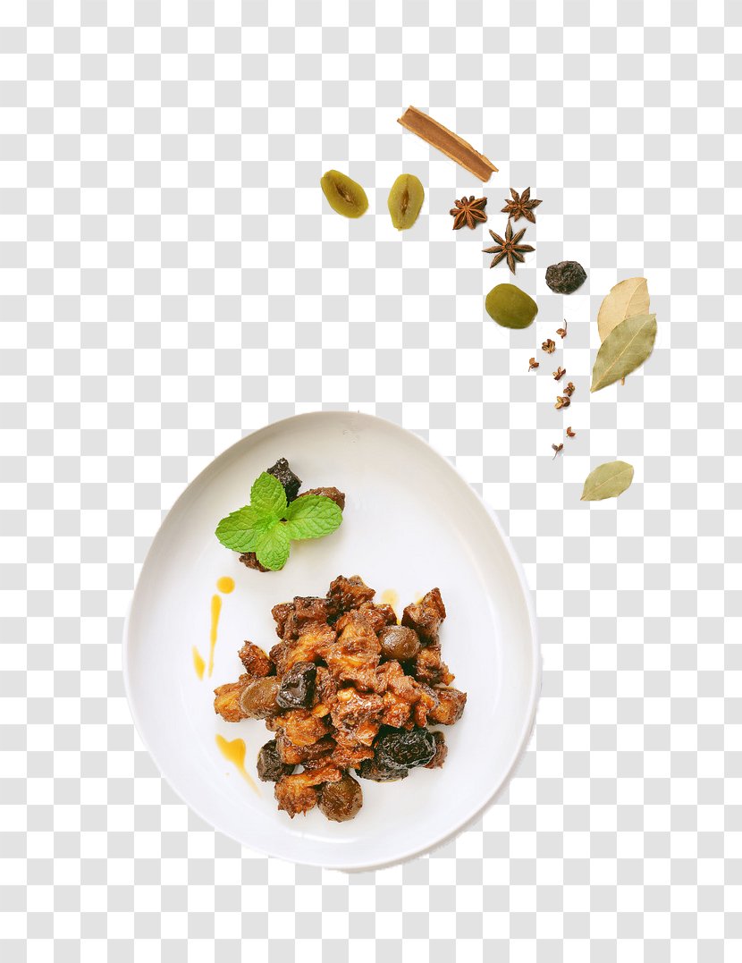 Vegetarian Cuisine Breakfast Food Cooking Chicken Meat - Sweet And Sour Pork Ribs Material Transparent PNG