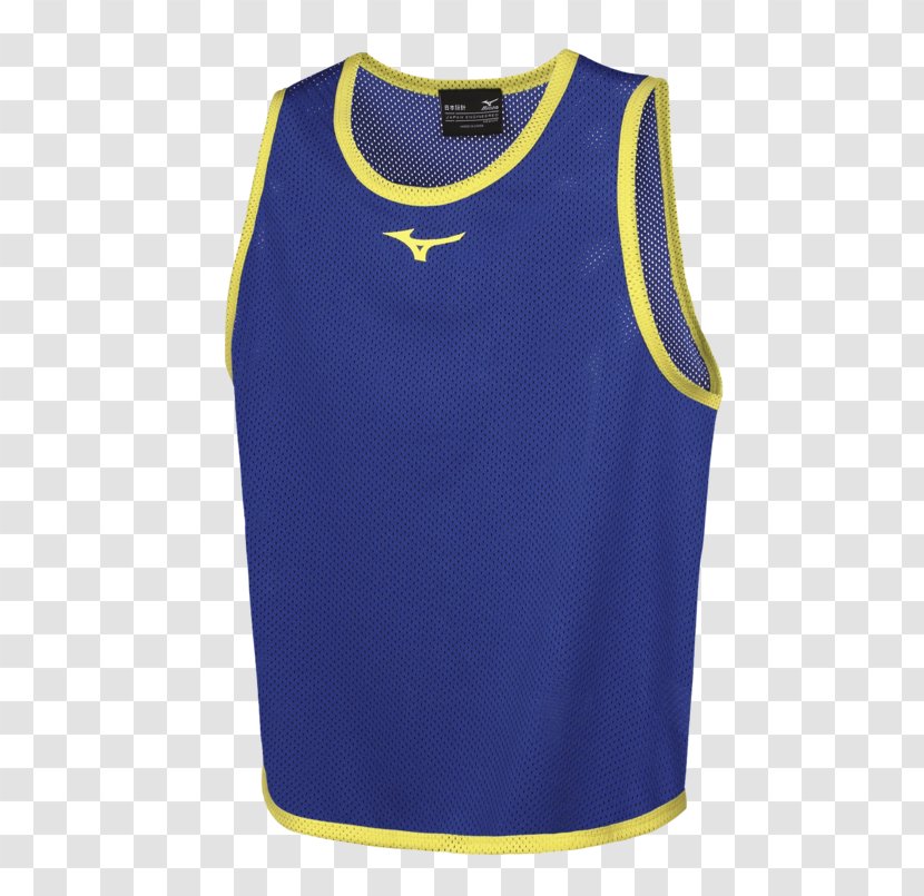 Sports Fan Jersey T-shirt Sleeveless Shirt Uniform - Electric Blue - Netball Bibs Transparent PNG