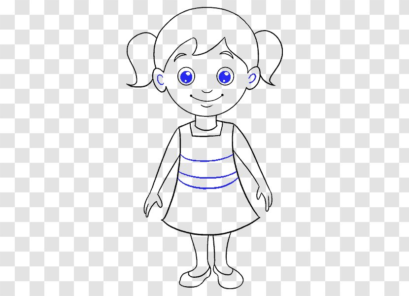 Drawing For Girls Cartoon Sketch - Silhouette - Exquisite Transparent PNG