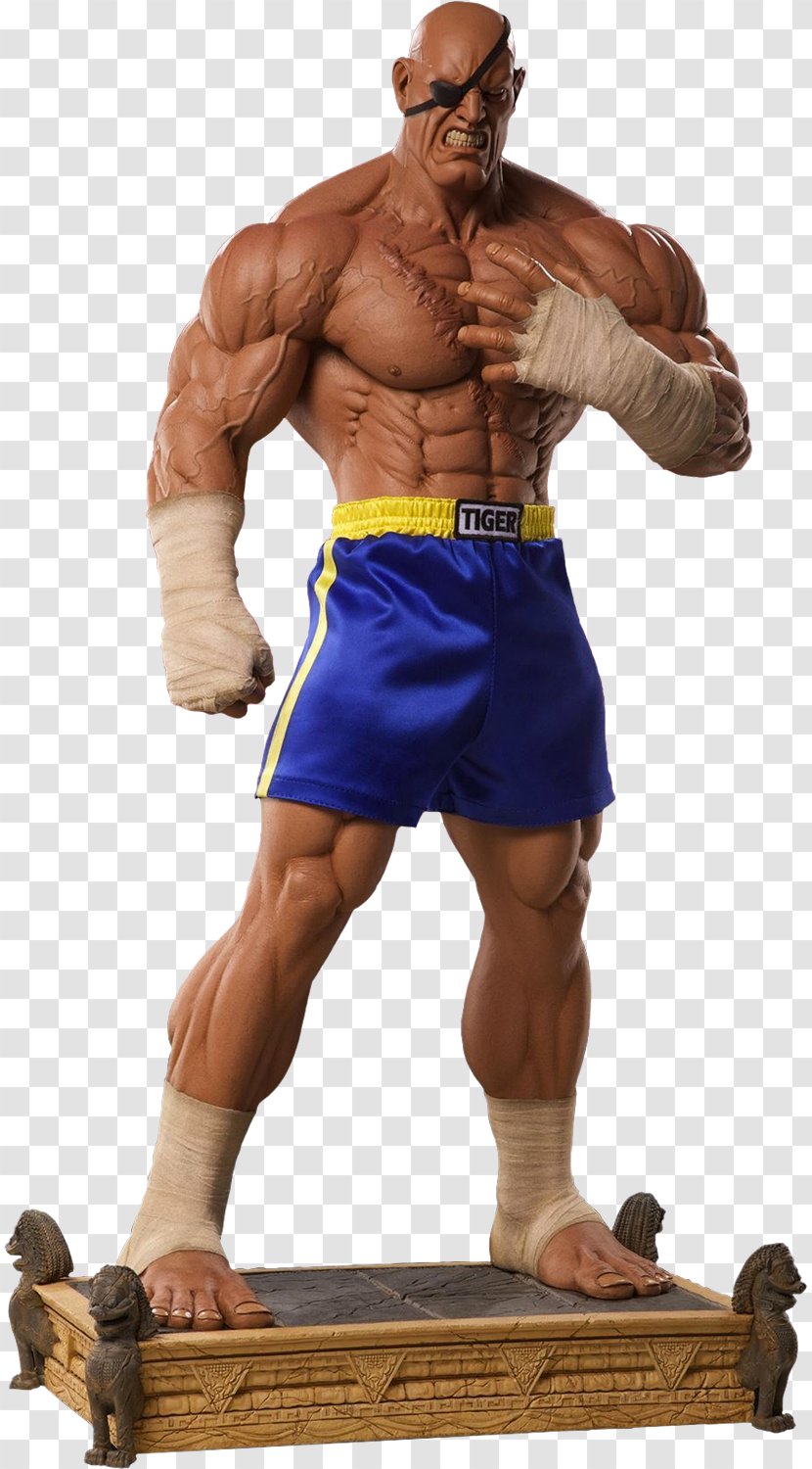 Sagat Street Fighter Statue Figurine Mortal Kombat X Transparent PNG