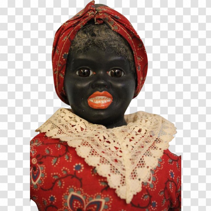 Mammy Archetype Black Doll Bisque Kerchief - Aunt Jemima - Antique Transparent PNG