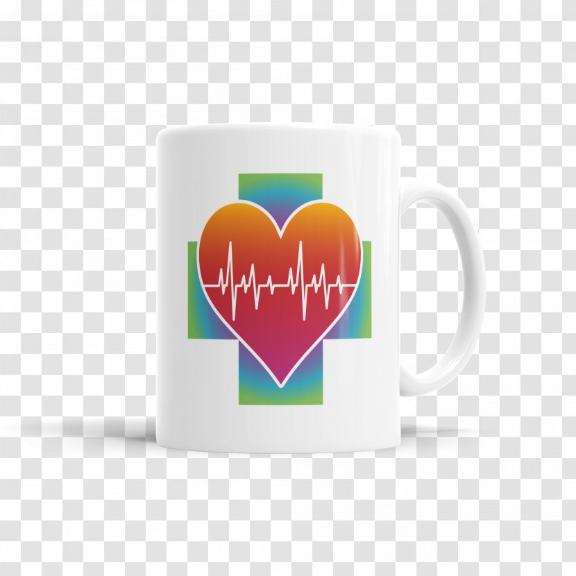 Coffee Cup Brand Logo Mug - Heart Ecg Transparent PNG