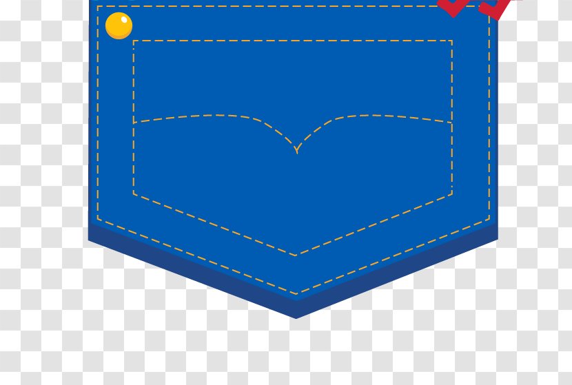 Line Angle Pattern - Cobalt Blue - Poket Transparent PNG