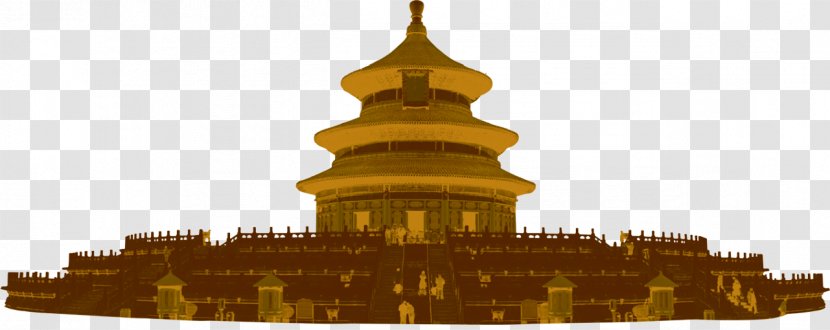 Temple Of Heaven Cartoon Papercutting - Chinese Architecture - Cartoons Transparent PNG