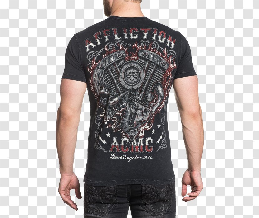 T-shirt Affliction Clothing Top Pants - Black Transparent PNG