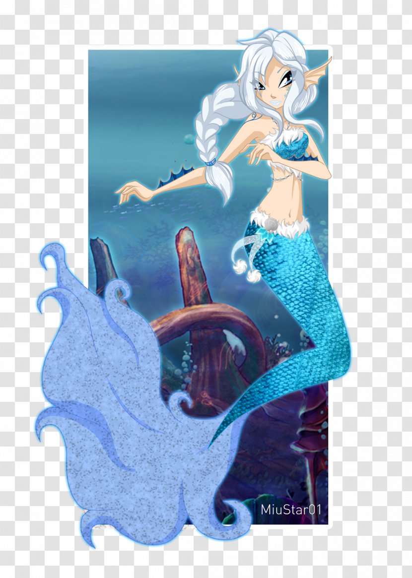 Mermaid Marine Mammal Cartoon Poster - Fictional Character Transparent PNG