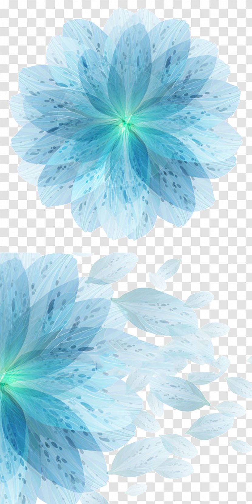 Blue Flower Euclidean Vector - Green - Flowers Material Symphony Transparent PNG