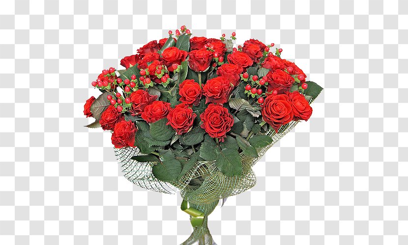 Garden Roses Flower Bouquet Floribunda - Red Transparent PNG