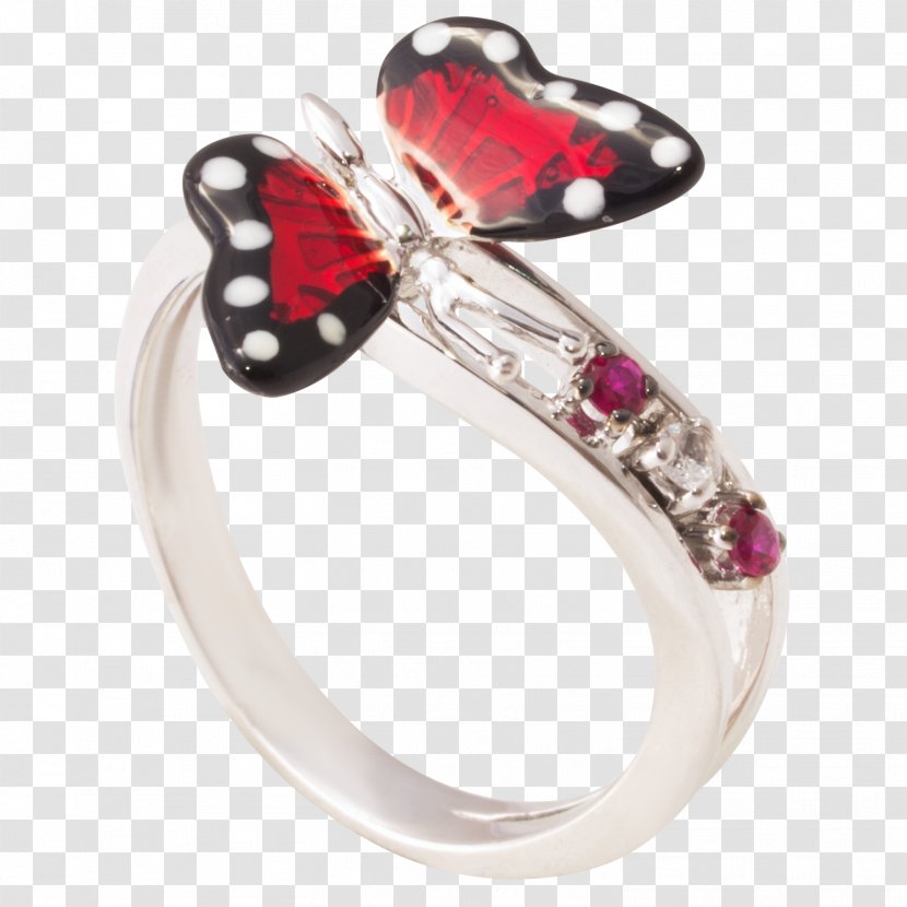 Monarch Butterfly Silver Jewellery Ring Transparent PNG