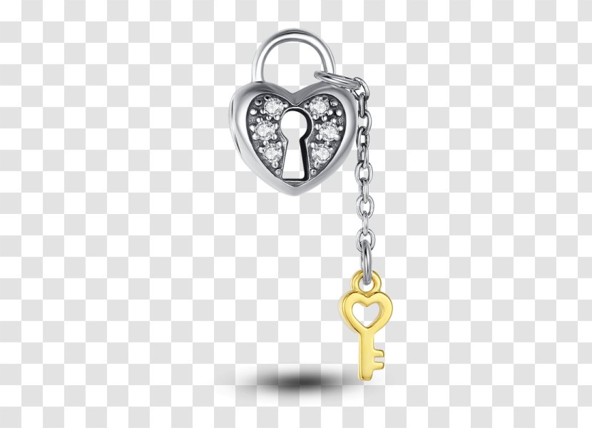 Heart Lock Charms & Pendants Silver Key - Bracelet - Gold Transparent PNG