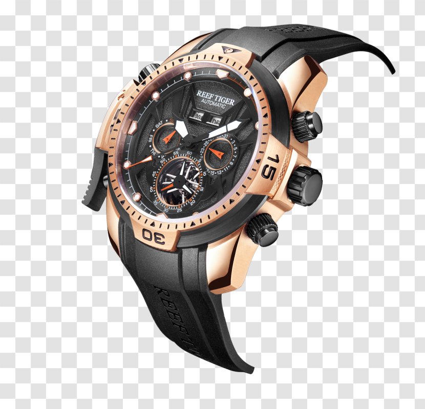Automatic Watch Tourbillon Strap Gold - Sports - 1 6 Scale Tiger Transparent PNG