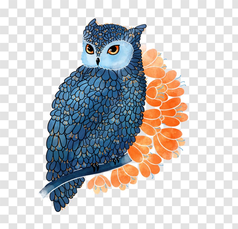 Bird Of Prey Owl Beak Feather - Watercolor Transparent PNG