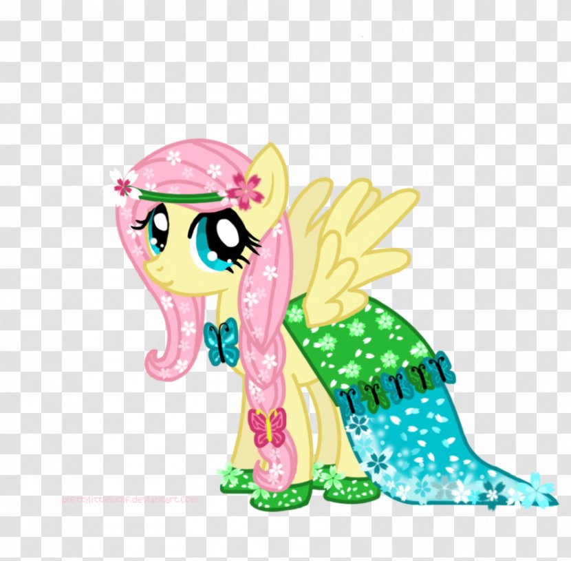 Fluttershy Rarity Pony Rainbow Dash Applejack - Dress Transparent PNG