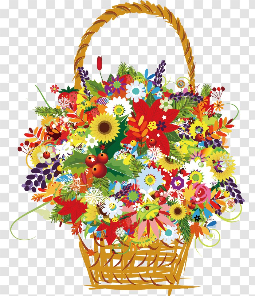 Flower Basket Clip Art - Gift Transparent PNG