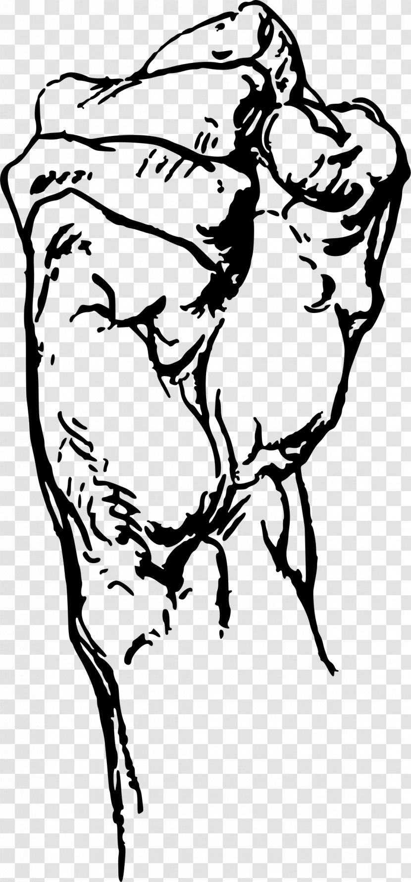 Constructive Anatomy Drawing Human Art - Silhouette - Clenched Fist Transparent PNG