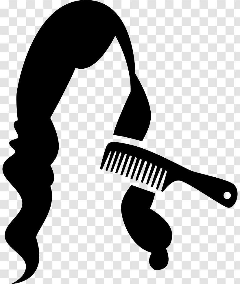Comb Hair Iron Beauty Parlour Hairstyle - Monochrome Photography Transparent PNG