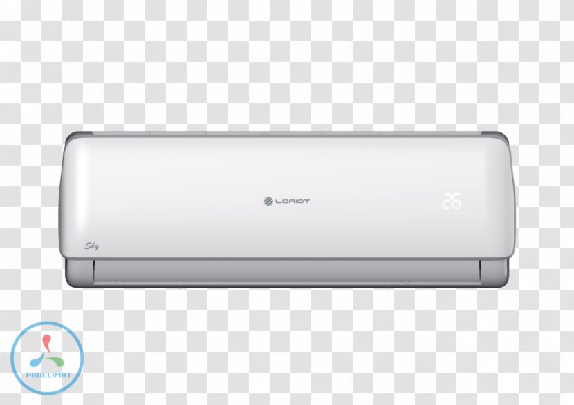 Product Design Electronics Multimedia Rectangle - Air Conditioner Transparent PNG