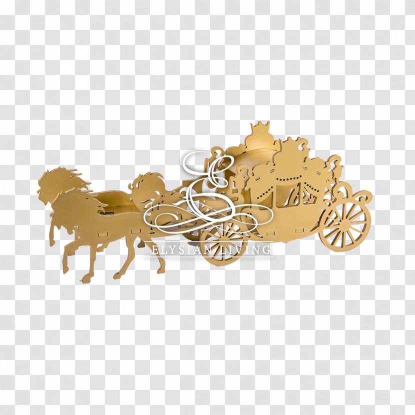 Jewellery Gold Chariot Carriage Cart - Cinderella Pumpkin Transparent PNG