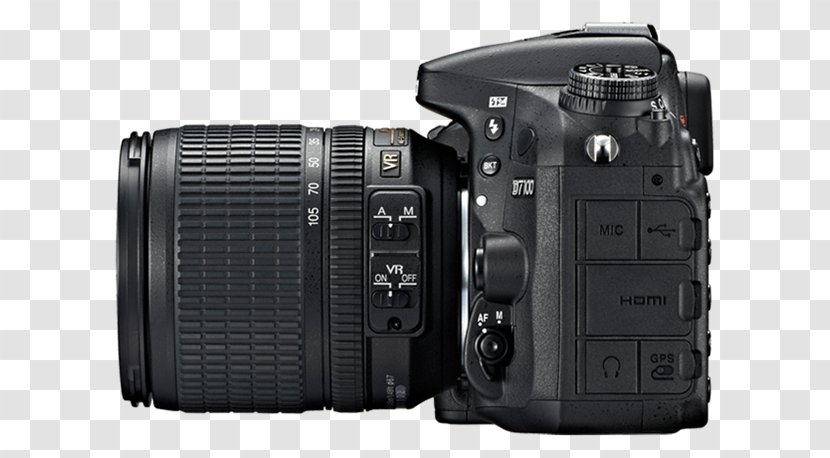 Nikon D7000 AF-S DX Nikkor 18-105mm F/3.5-5.6G ED VR Digital SLR Format Camera - Lens - D7100 Transparent PNG
