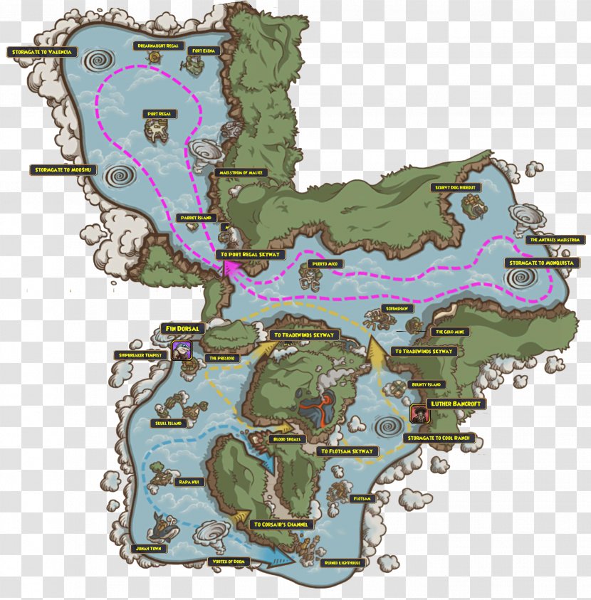 Pirate101 World Map - Editing Transparent PNG