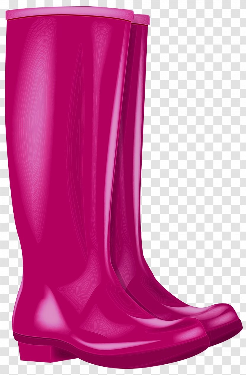 Wellington Boot Clip Art Shoe - Durango - Pink Transparent PNG