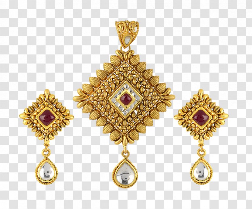 Locket Earring Charms & Pendants Jewellery Gold - Kundan Transparent PNG