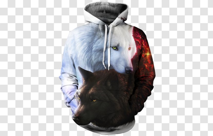 Hoodie T-shirt Gray Wolf Clothing Sweater - Leggings Transparent PNG