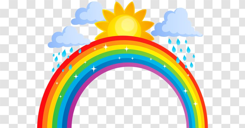 Rainbow Clip Art - Clouds With Sun Transparent PNG