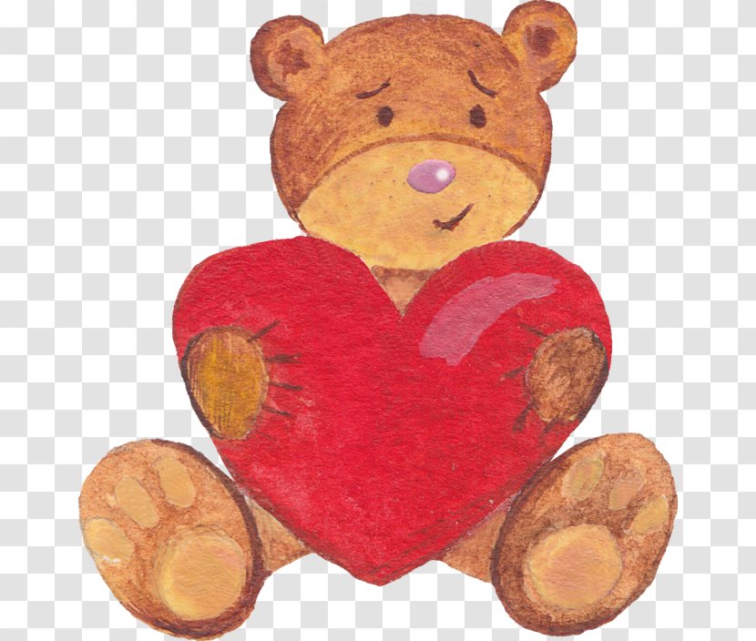 Bear - Tree - Holding Hearts Transparent PNG