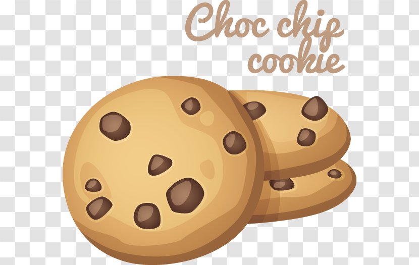 Chocolate Chip Cookie Cartoon Clip Art - Food - Cookies Transparent PNG