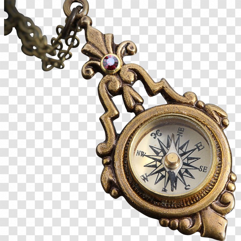 Steampunk Locket Castlefest Victorian Era Albin 25 - Jewellery - Nautical Star Compass Transparent PNG
