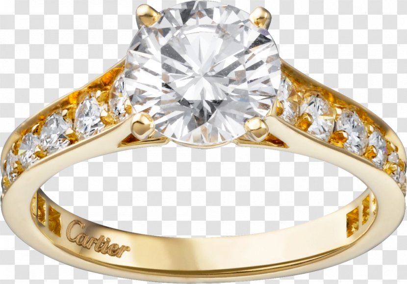 Cartier Engagement Ring Jewellery Diamond Transparent PNG