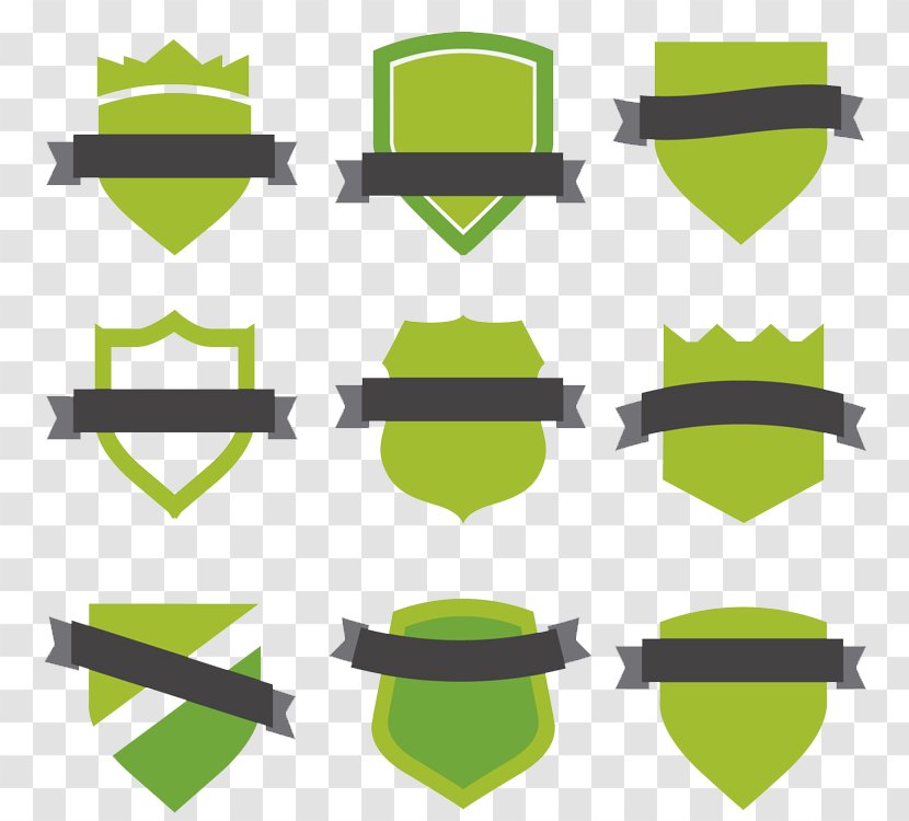 Download Euclidean Vector Green - Ribbon - Badge Blank Label Transparent PNG