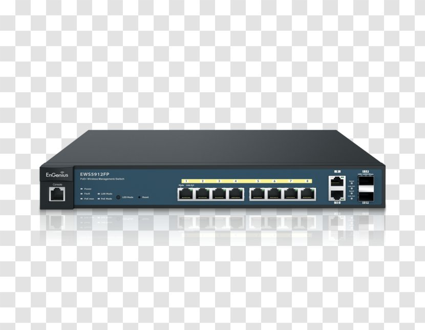 Network Switch Power Over Ethernet Gigabit ENGENIUS GIGABIT POE+ SWITCH IEEE 802.3at - Ieee 8023af - Hub Transparent PNG