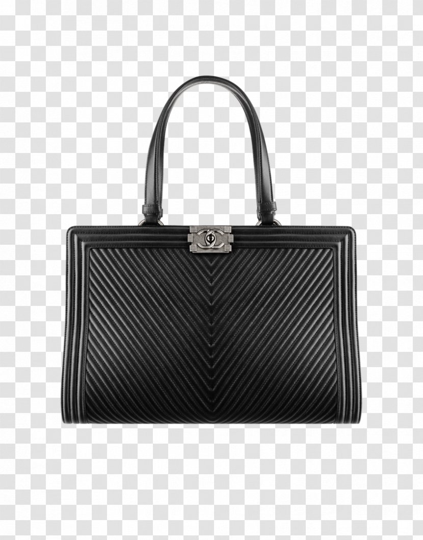 Tote Bag Chanel Leather Handbag - Brand - Black Laptop Transparent PNG