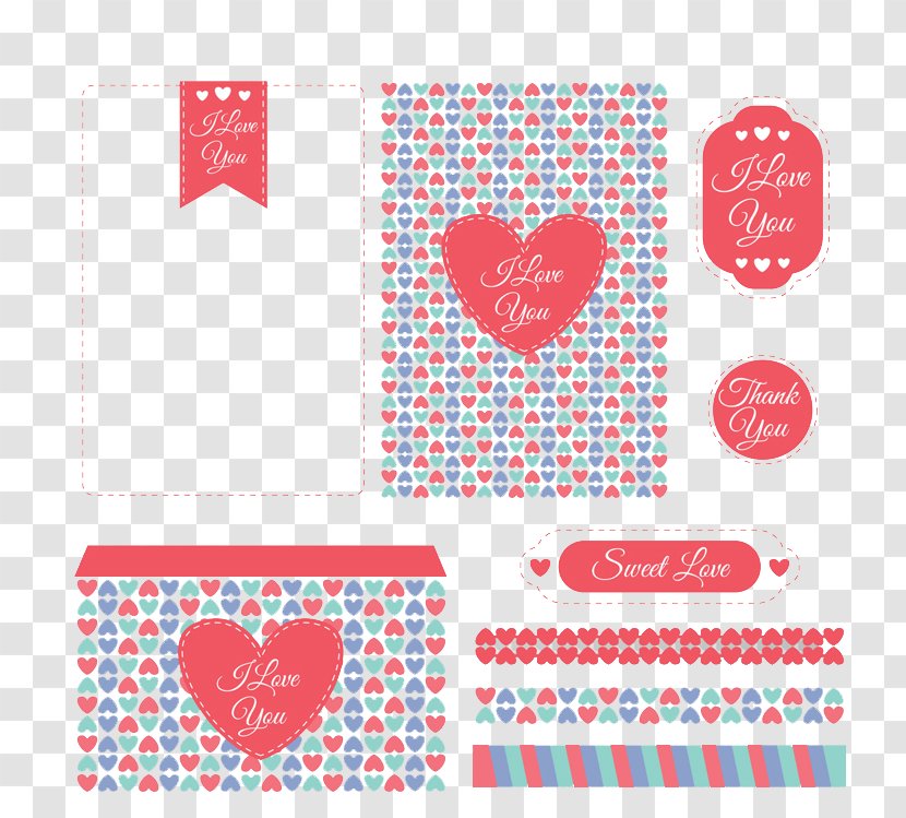 9 Valentine Card With Label Vector - S Day - Text Transparent PNG