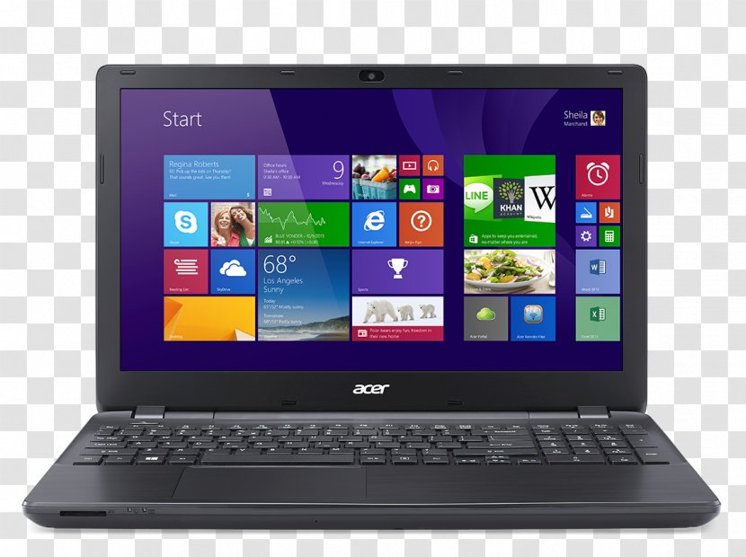 Laptop Acer Aspire Intel Core AMD Accelerated Processing Unit - Part Transparent PNG