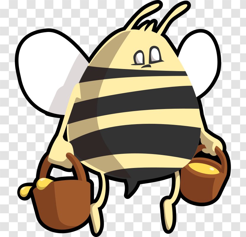Honey Bee Clip Art - Food - Honeypot Cliparts Transparent PNG